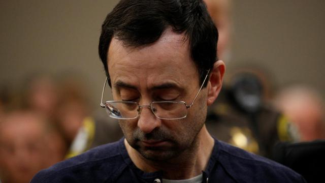 Larry Nassar, en el momento de escuchar el veredicto por el caso de abusos sexuales
