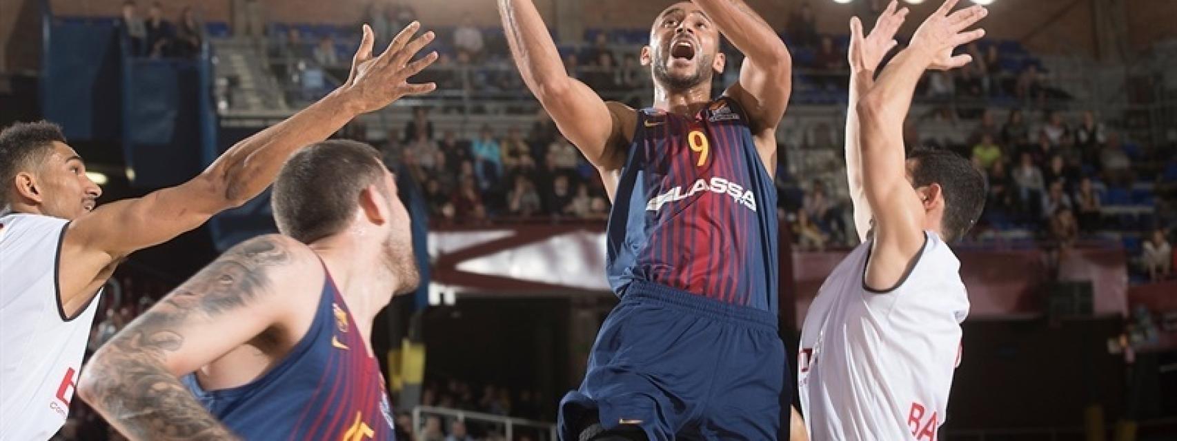 Adam Hanga en el último partido europeo del Barça.