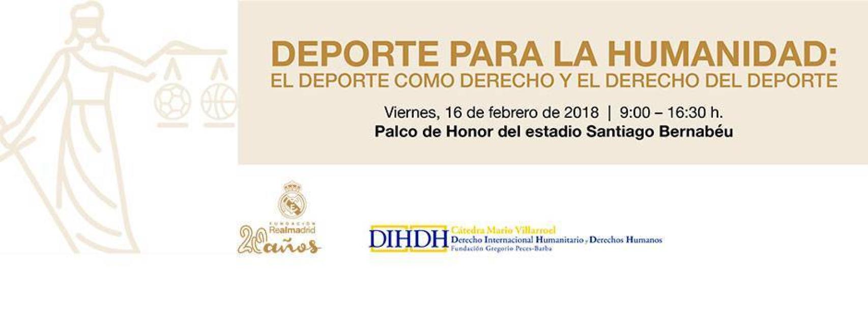 Cartel de la jornada organizada por la Fundación del club blanco.