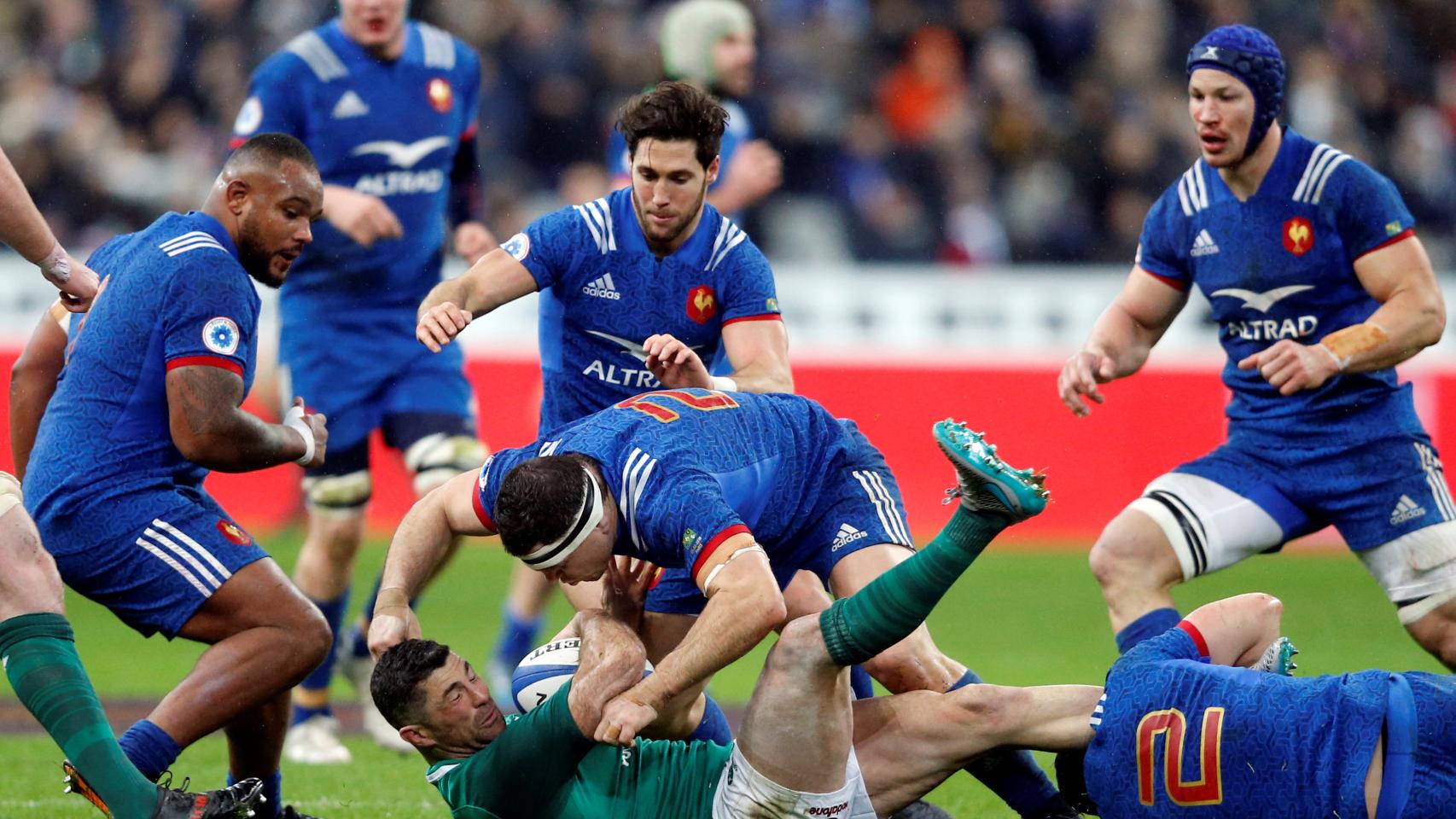 El duelo entre Francia e Irlanda en Saint Denis, ganado por el equipo visitante (13-15).