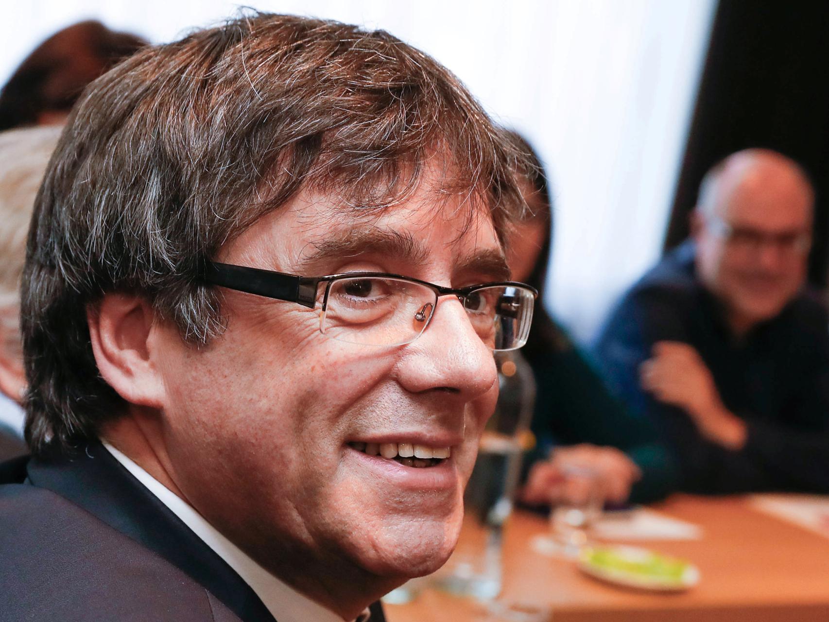 Puigdemont, este lunes en Bruselas, en la reunión con los miembros de JxCat