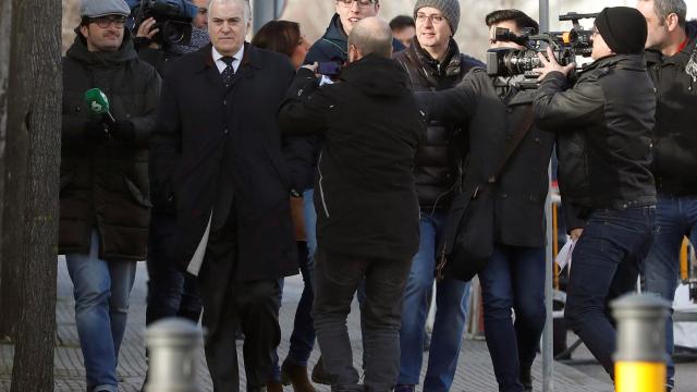 Luis Bárcenas a su llegada a la Audiencia Nacional