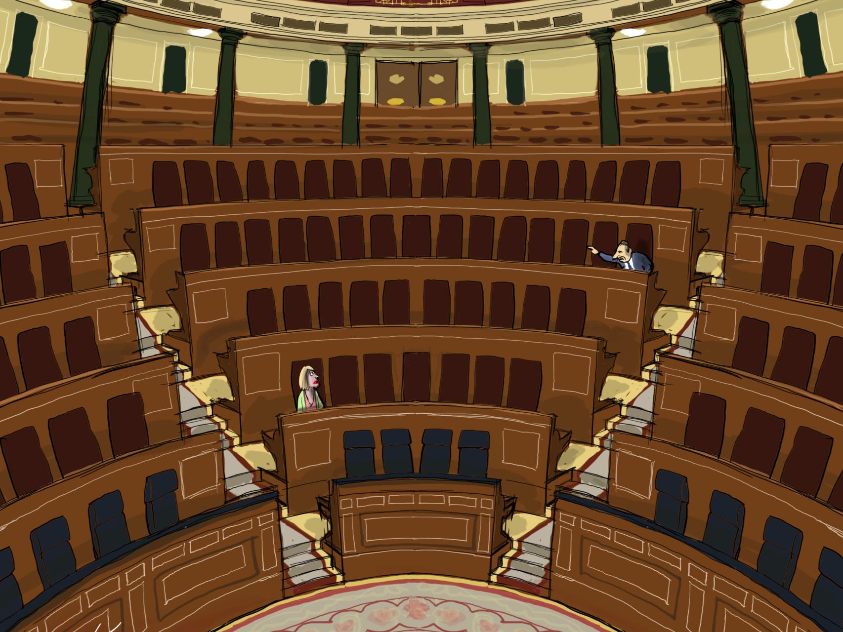 El Congreso de los Diputados por Tomás Serrano.