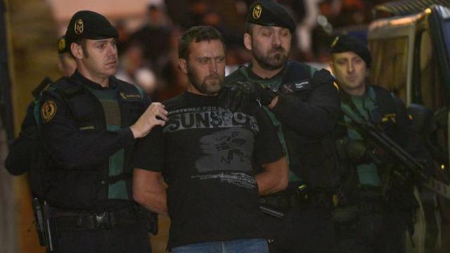 Igor el Ruso a su salida de los juzgados de Alcañiz (Teruel).