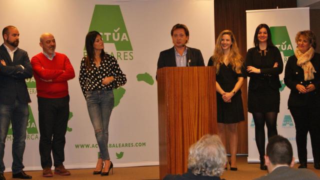 Jorge Campos, presidente de Actúa Baleares, durante la presentación del nuevo partido
