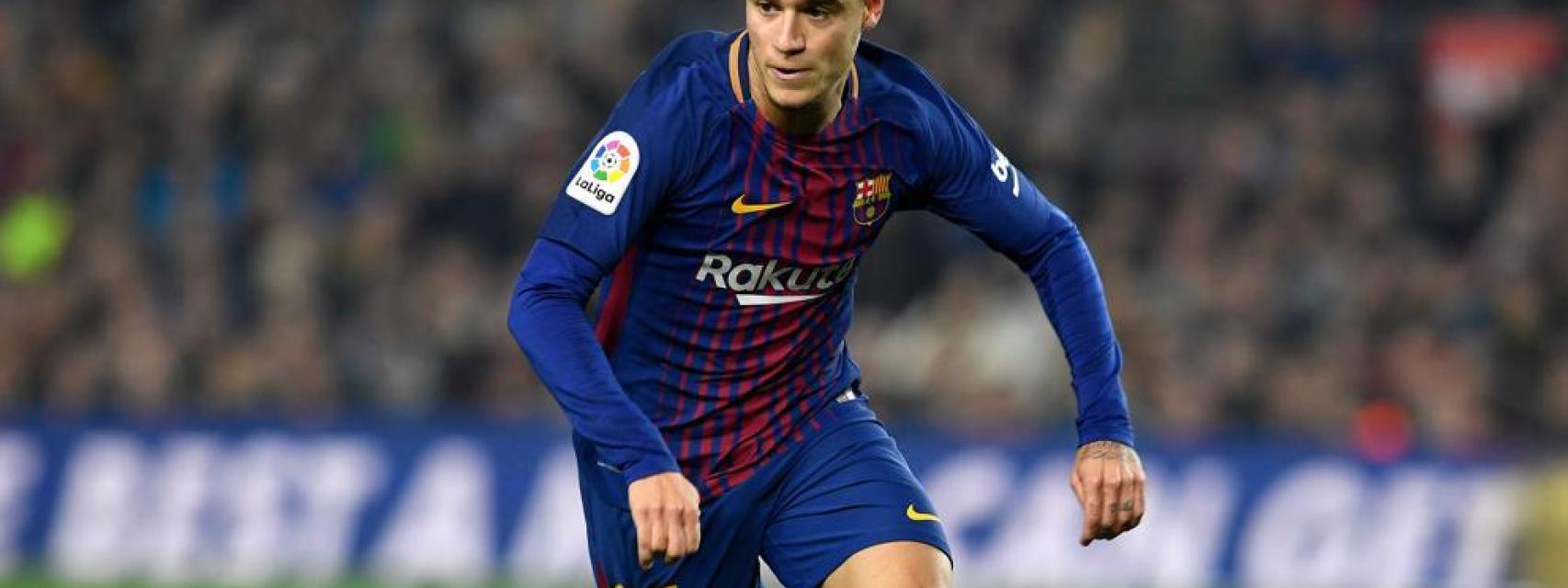 Coutinho, durante un partido con el Barcelona.