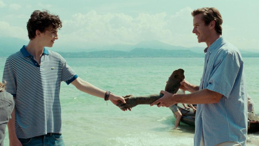 Chalamet y Armie Hammer en Call me by your name.