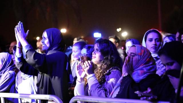 Asistentes al festival de Jazz en Riad