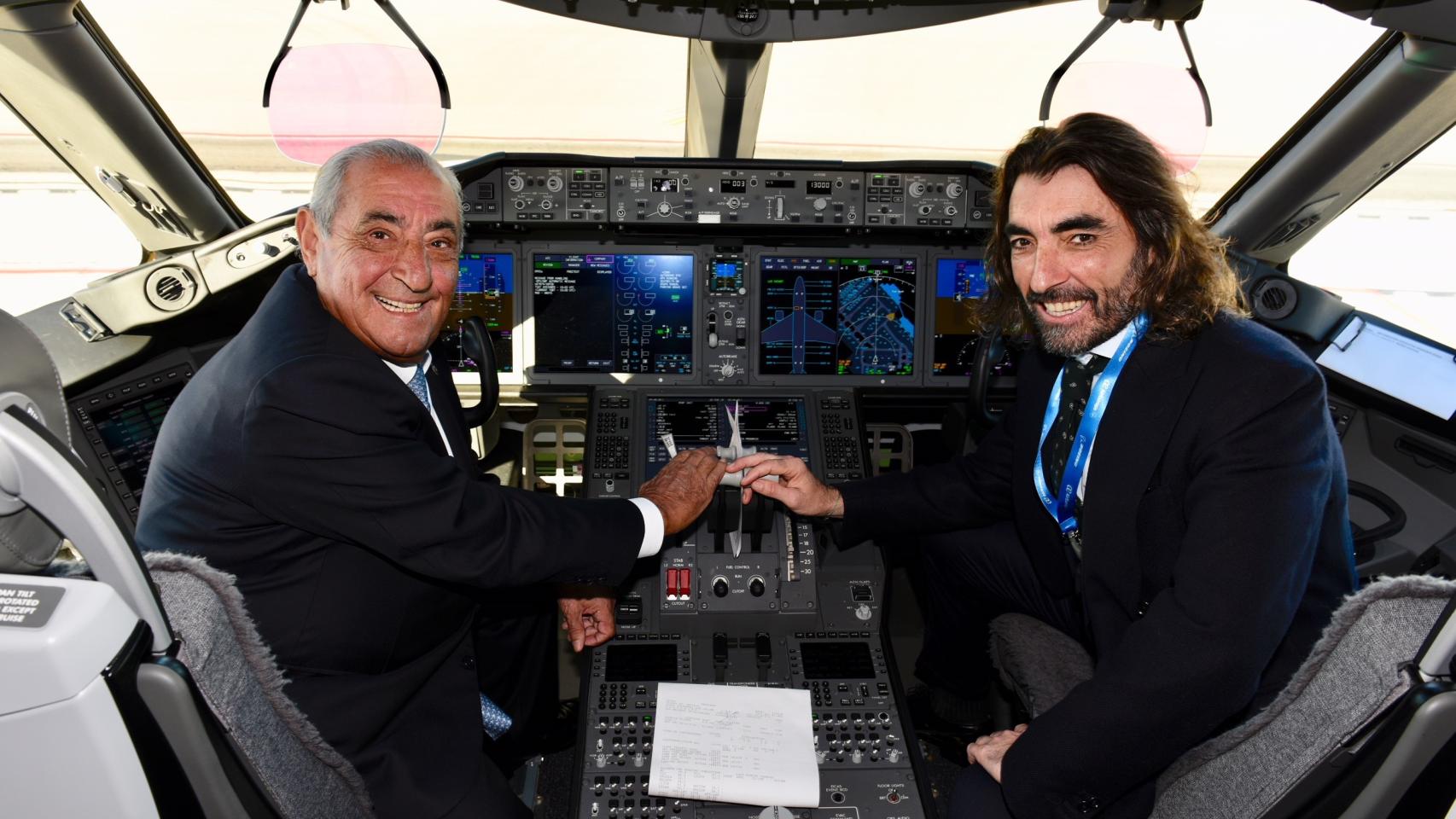 Juan José Hidalgo, presidente de Globalia, junto al CEO del grupo, Javier Hidalgo.