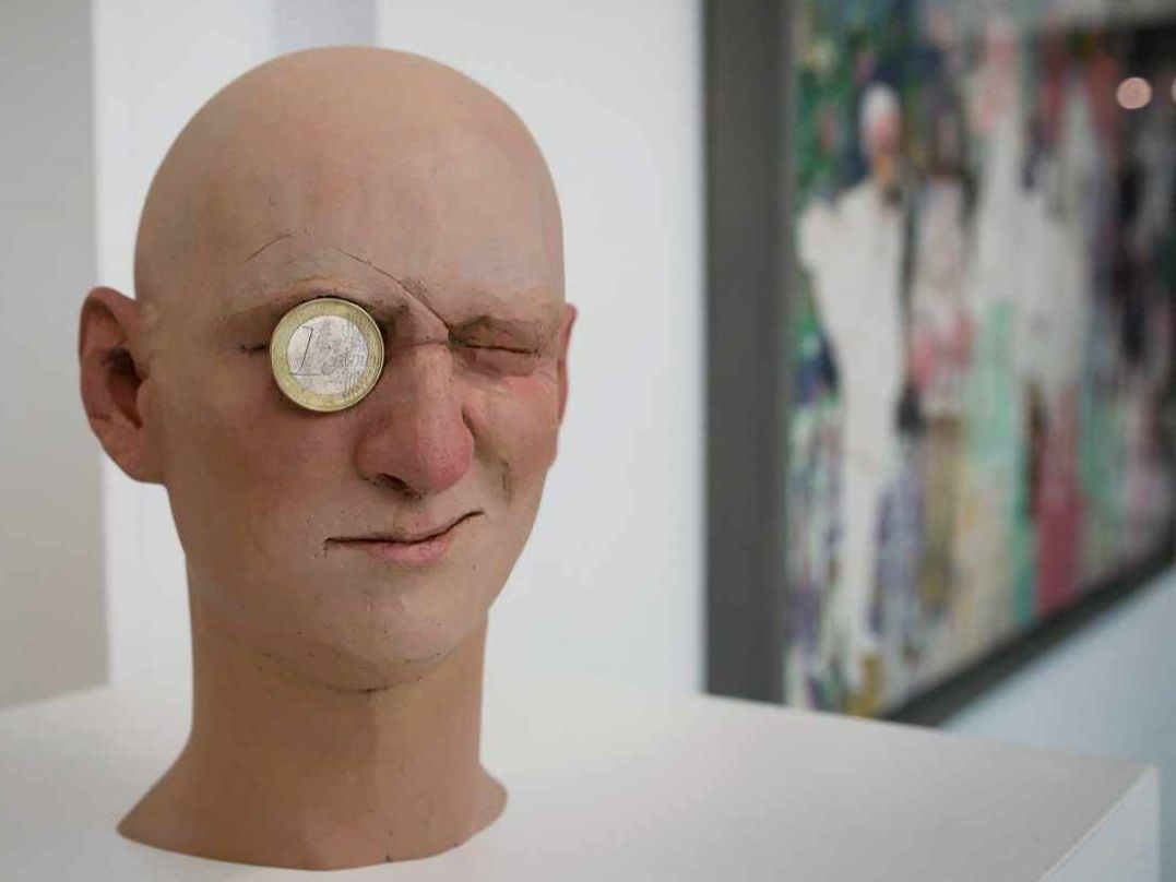 Una obra de la artista Bea Villamarín, en la feria JUSTMAD.