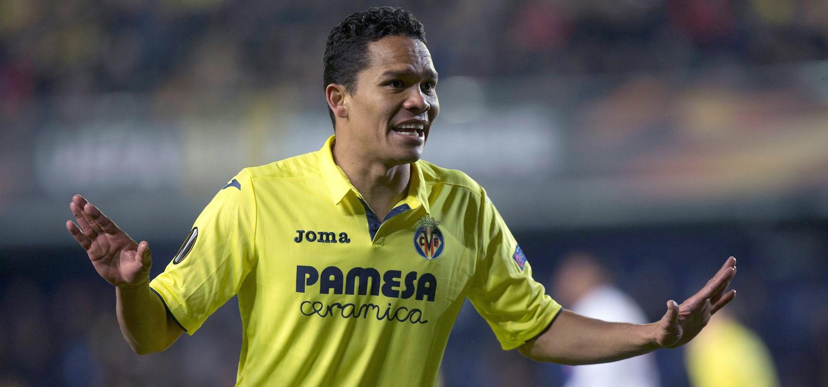 Bacca en el último partido del Villarreal.