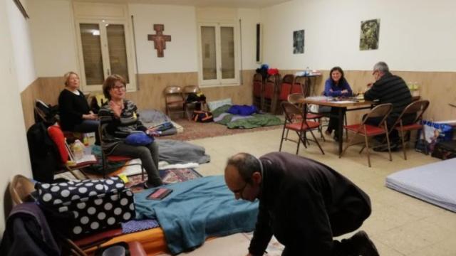 Algunos de los primeros voluntarios en hacer la huelga.