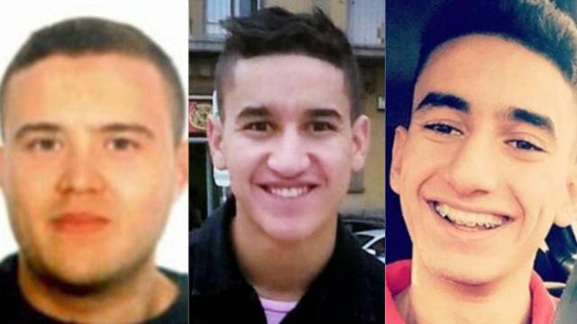 Mohamed Hichamy y los hermanos Younes y Houssaine Abouyaaqoub.