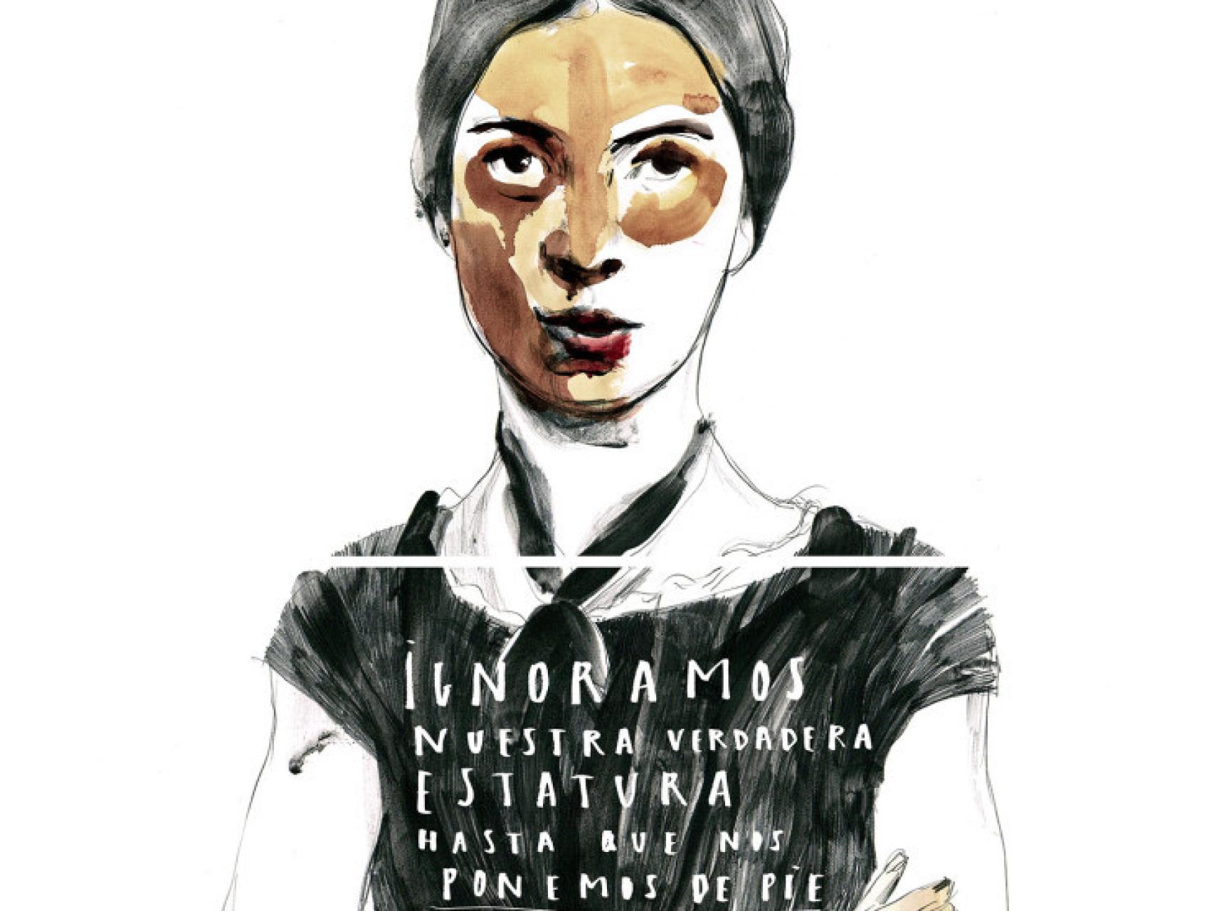 Emily Dickinson. Un cartel de Paula Bonet: las mujeres del libro paran el 8 de marzo.