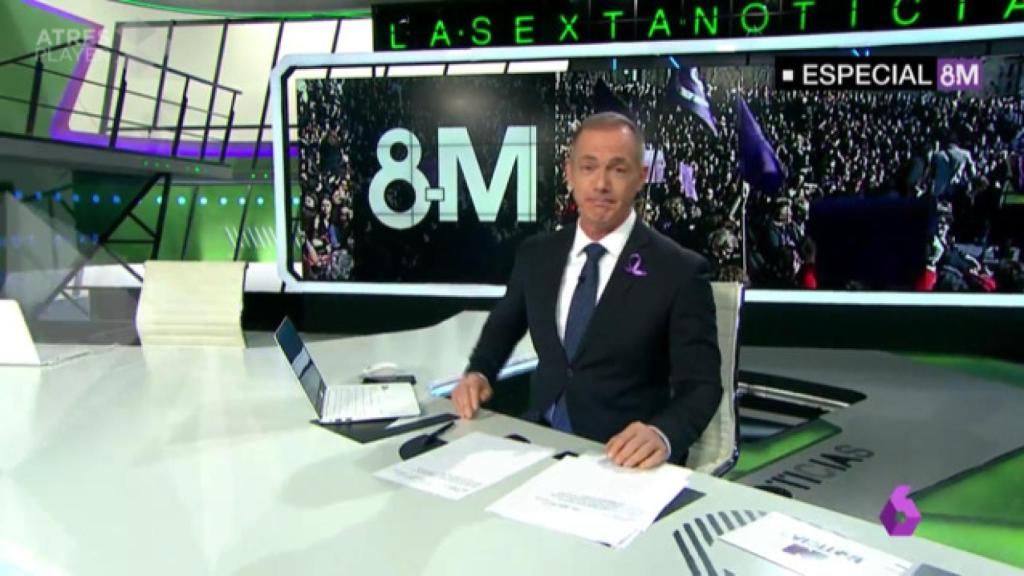 Primera vez en la historia que los informativos de laSexta son presentados por hombres