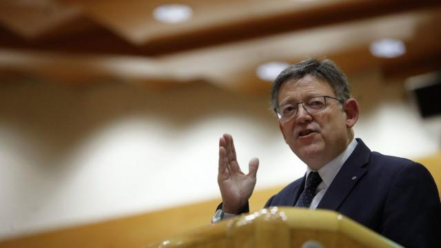 Ximo Puig, presidente de la Generalitat Valenciana, este miércoles en el Senado.