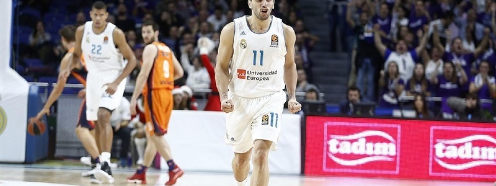 Facundo Campazzo, uno de los hombres más en forma del Madrid, en la ida.