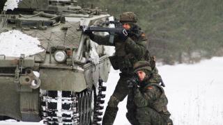 Militares españoles desplegados en Letonia.