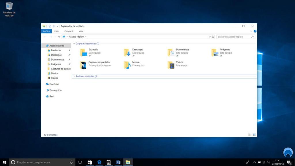 Explorador de archivos en Windows