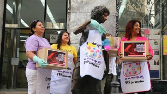 Una protesta de empleadas del hogar (Europa Press)