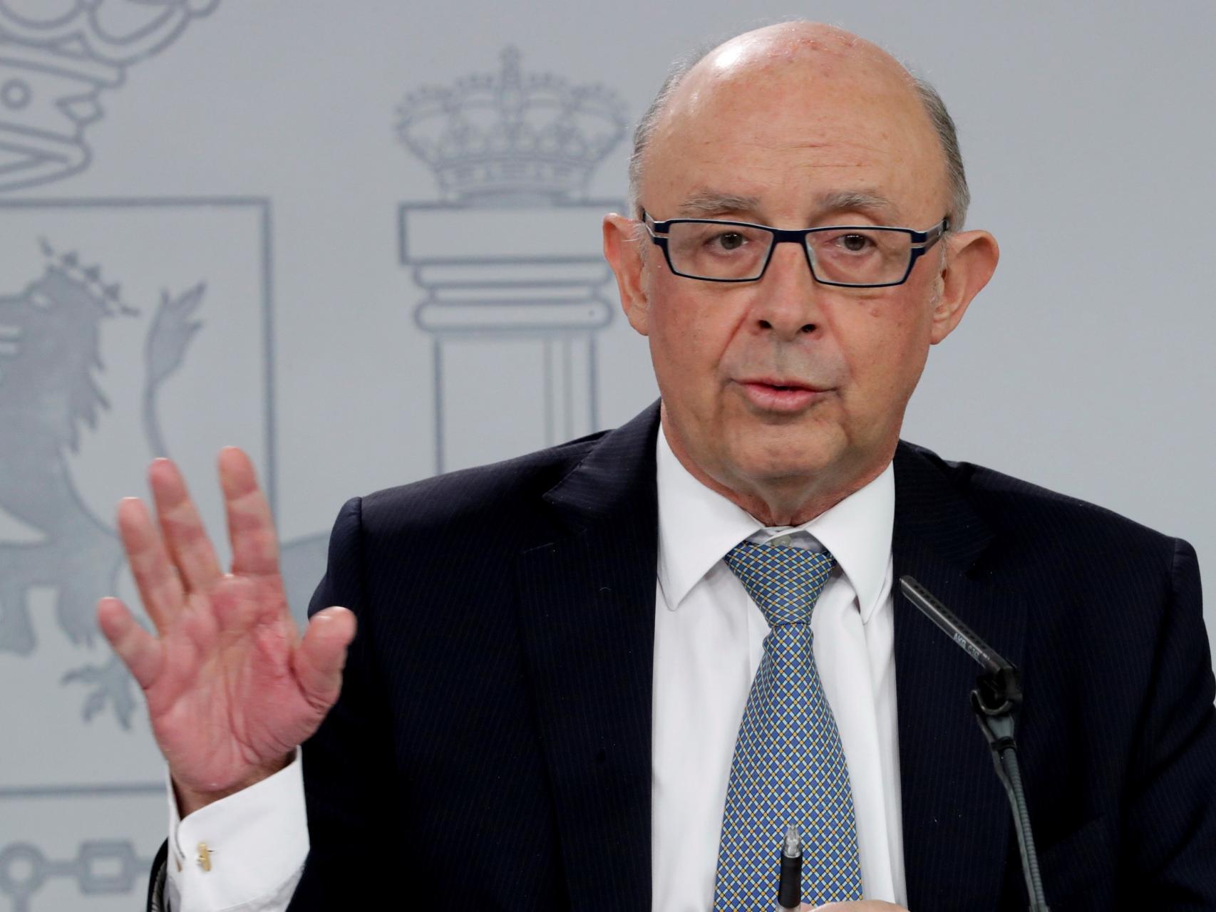 Montoro en la rueda de prensa del Consejo de Ministros.