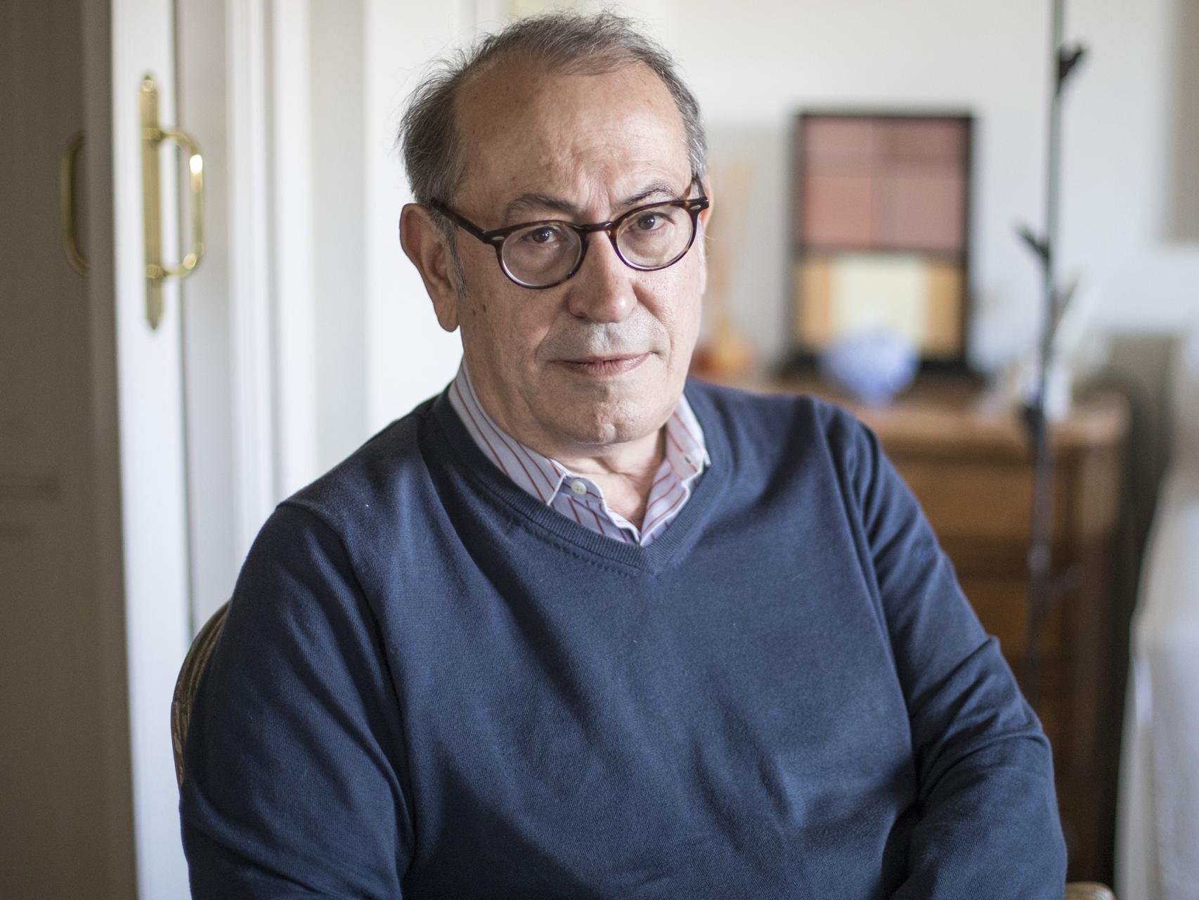 Nicolás Redondo, en su casa de Madrid.