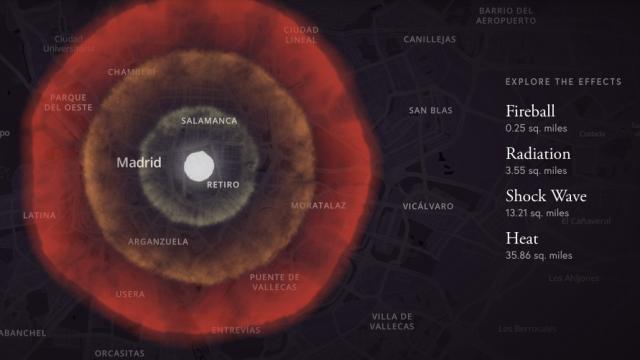 Esto le pasaría a tu ciudad si tirasen una bomba nuclear en tu casa