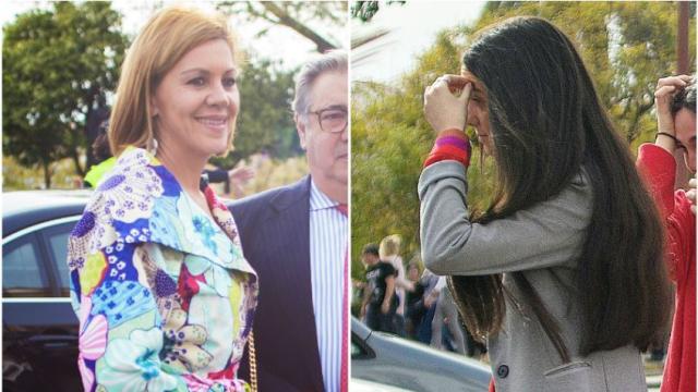 Cospedal en el lado izquierdo junto a Victoria Federica en un montaje.