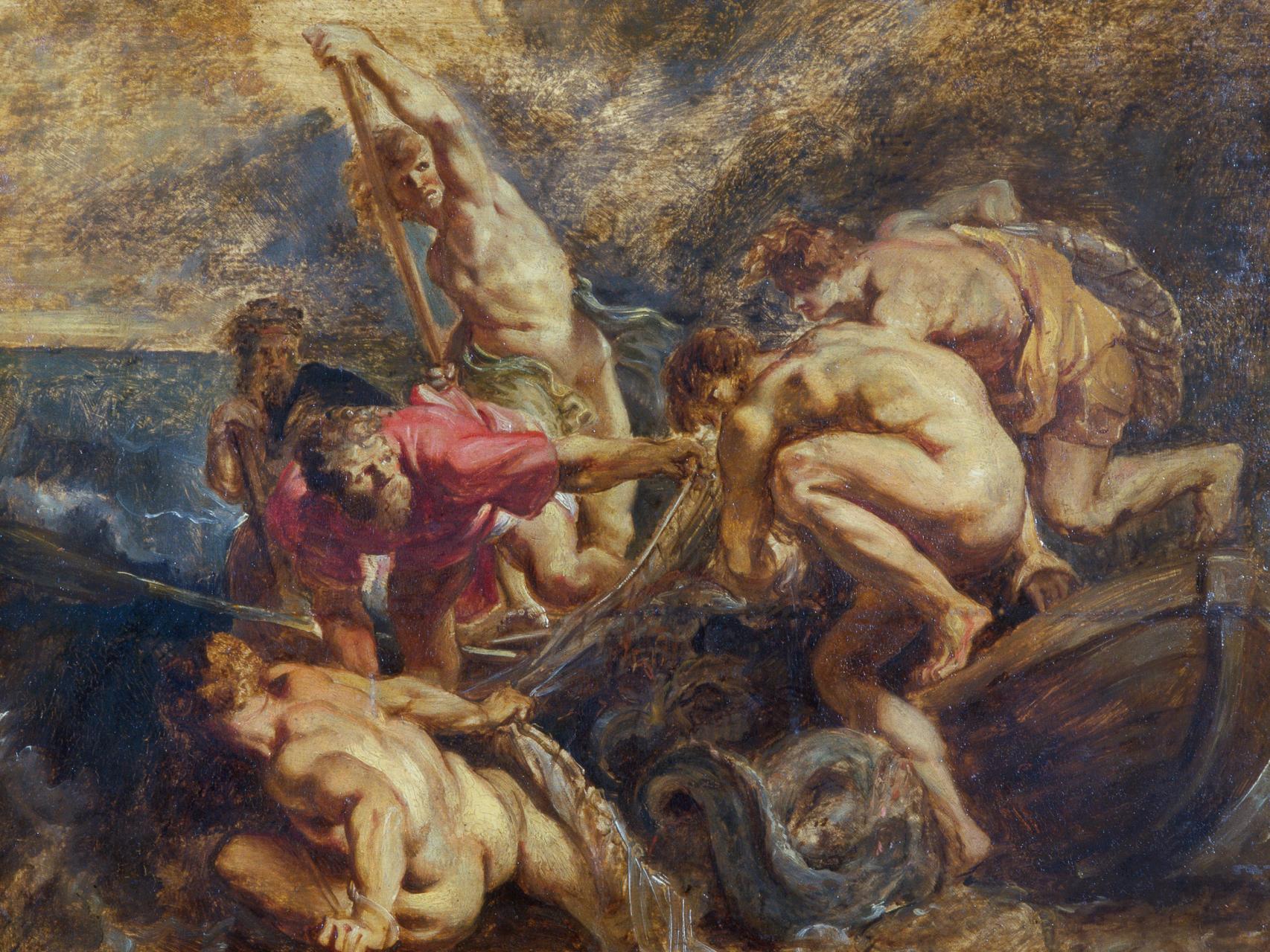 La pesca milagrosa, boceto de Rubens, de 1610.