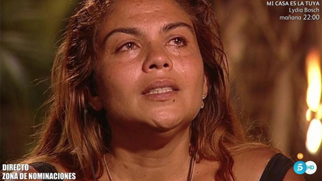 Saray Montoya durante su expulsión de 'Supervivientes'