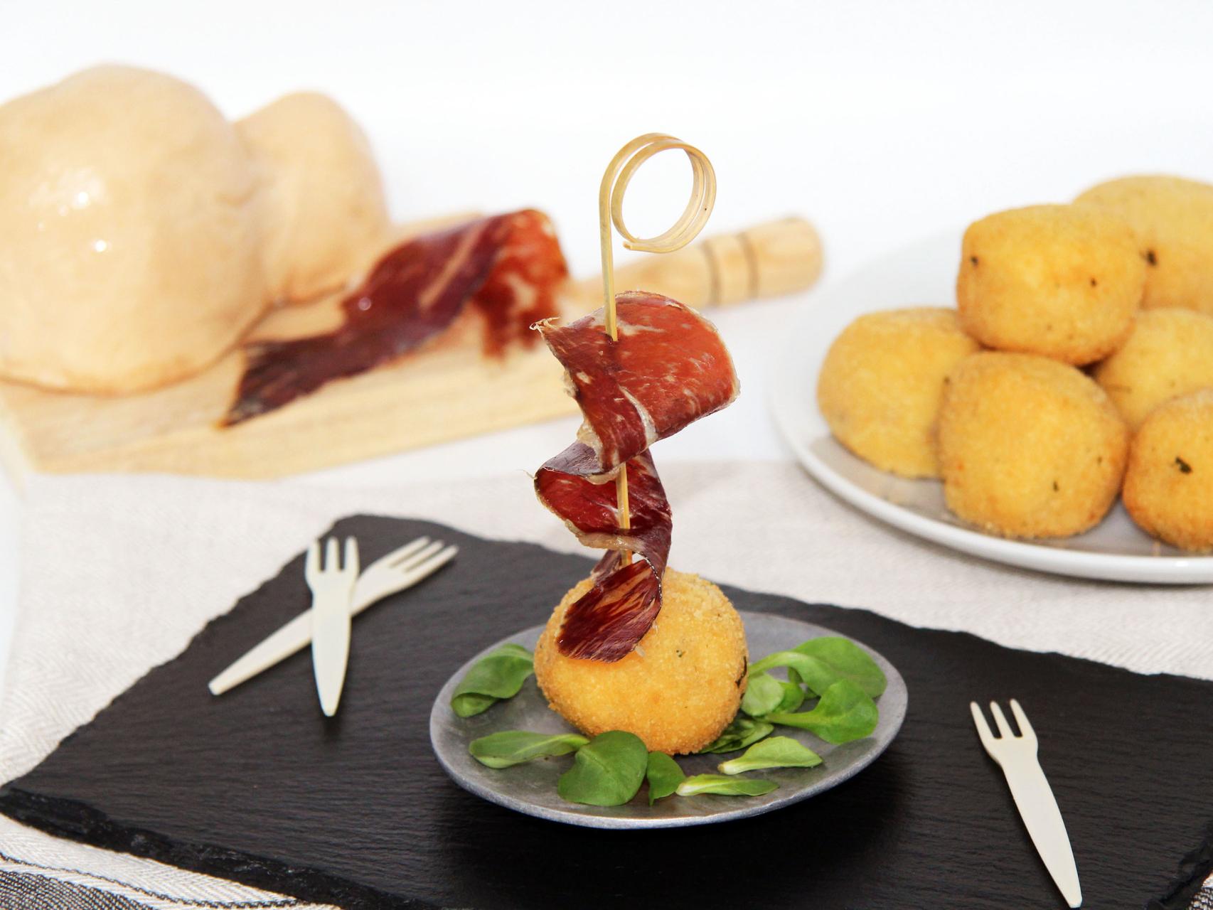 CROQUETAS DE CECINA Y QUESO SCAMORZA CON TMX Portada