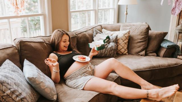 Nancy mientras esperaba la llegada de Luna.