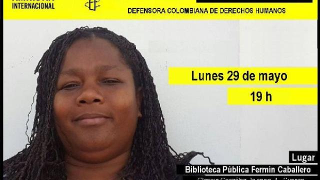 Cartel que anunciaba un encuentro con Doris el pasado 29 de mayo en Cuenca.