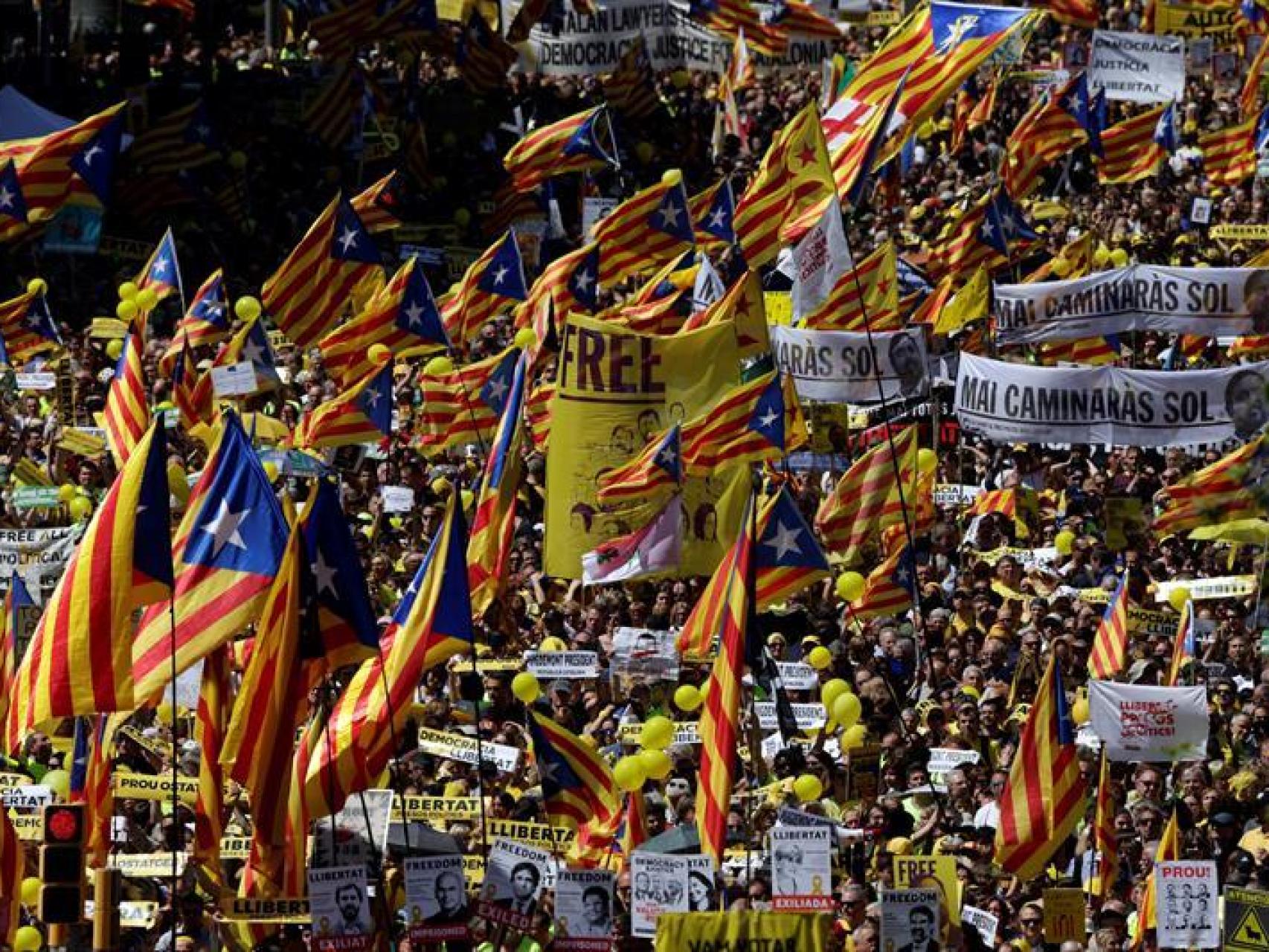 La manifestación ha convocado a 315.000 personas, según la Guardia Urbana.