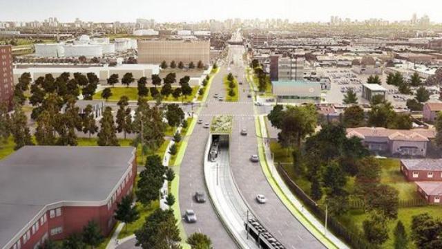 Imagen del proyecto de la línea de Metro en Toronto.