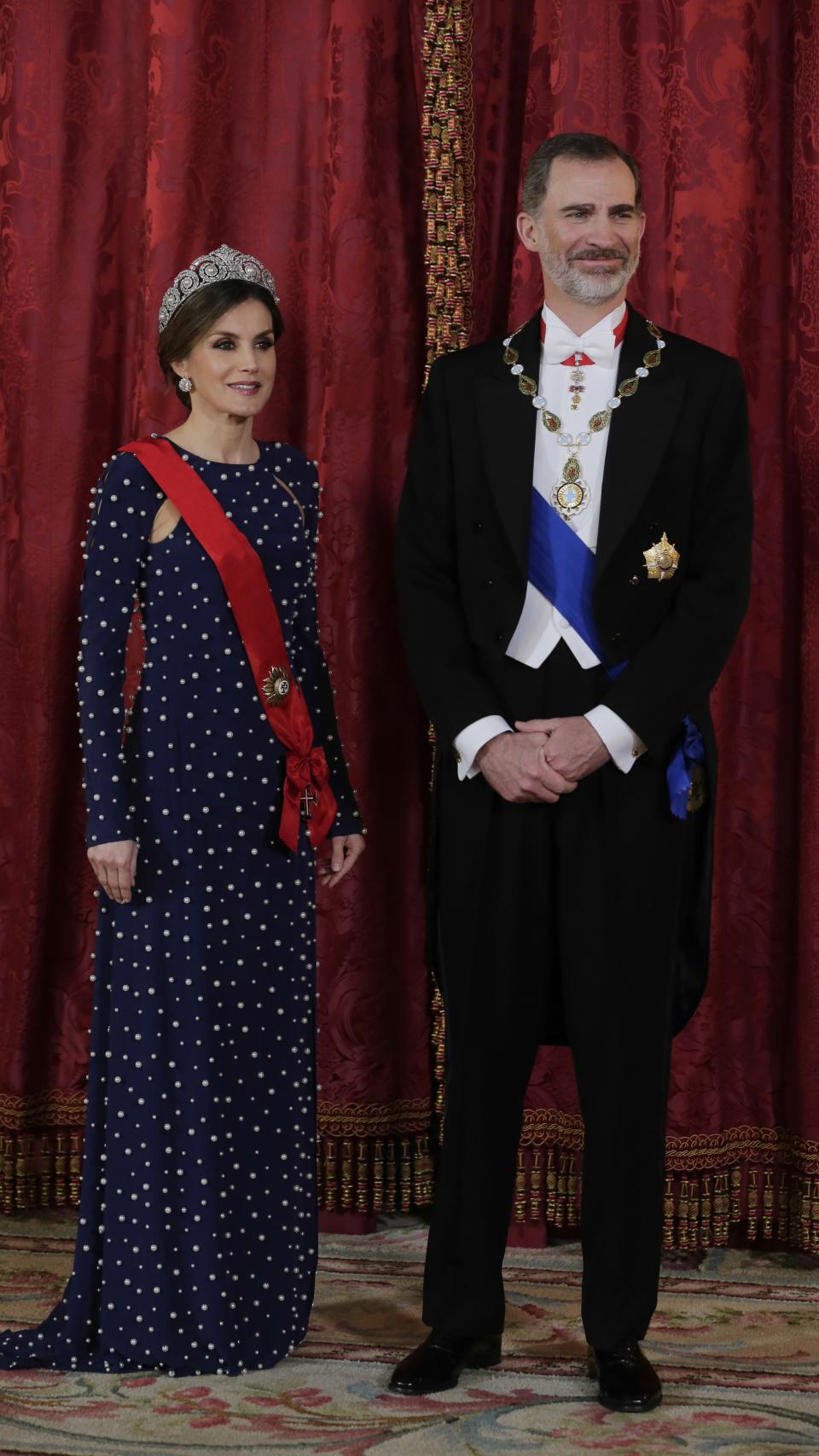 Los Reyes, en 2018, durante el banquete de gala.