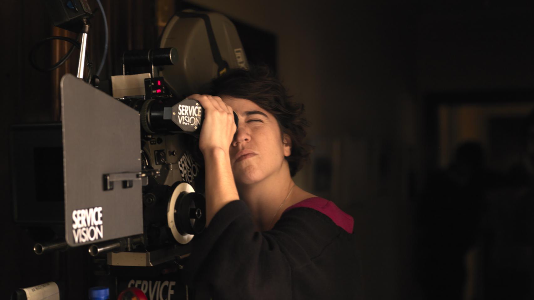 Mar Coll en pleno rodaje.