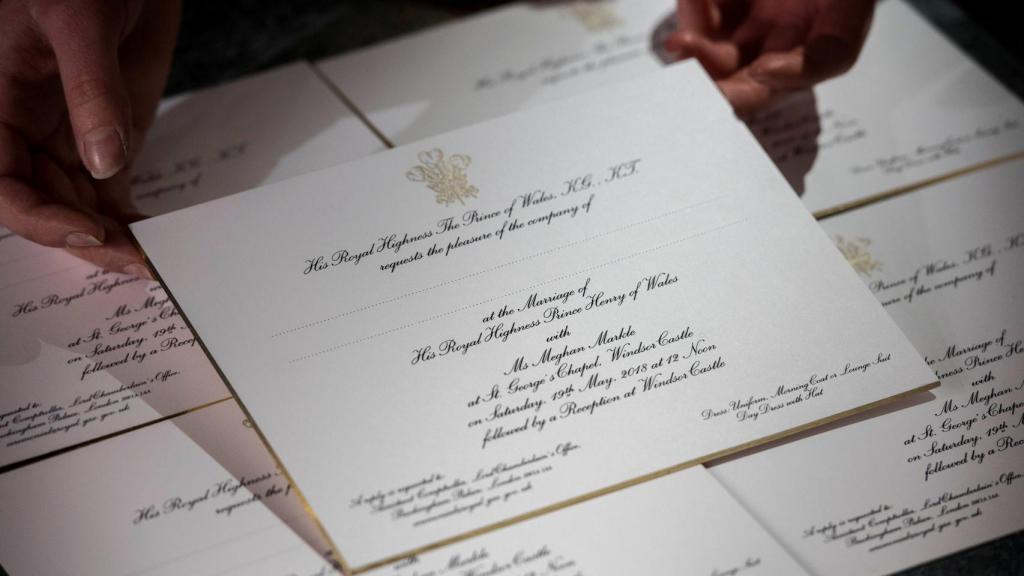 Invitaciones de Harry y Meghan.