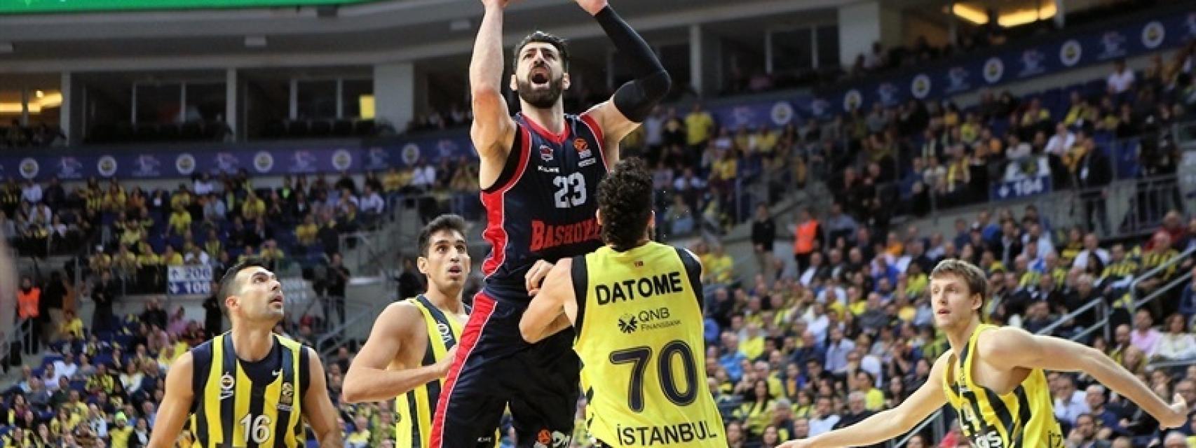 Shengelia durante un partido contra el Fenerbahçe.