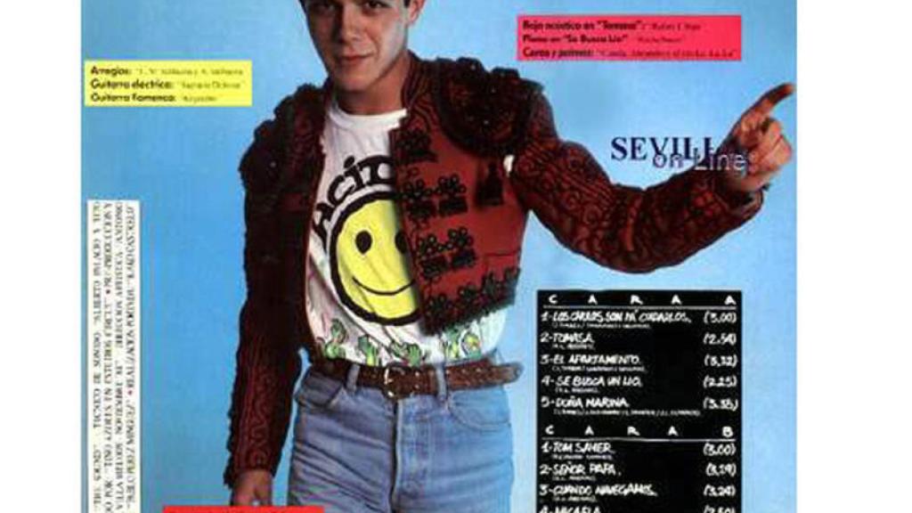 Alejandro Sanz en su primer disco como Alejandro Magno.