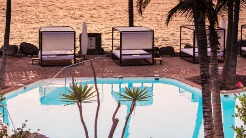 Un atardecer en las camas balinesas.