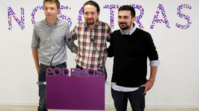 Iñigo Errejón, Pablo Iglesias y Ramón Espinar.