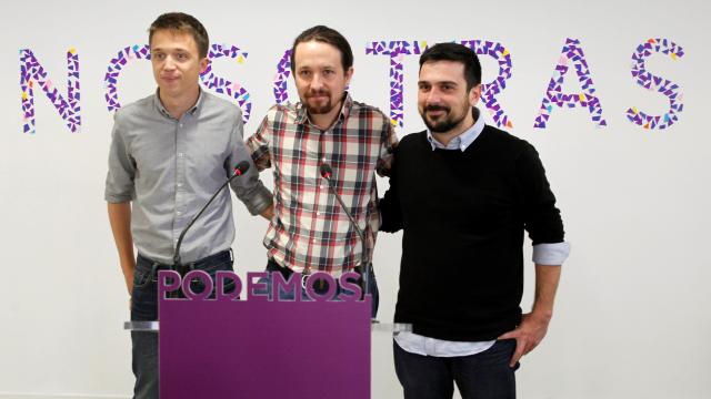 Íñigo Errejón, Pablo Iglesias y Ramón Espinar en una imagen de archivo.