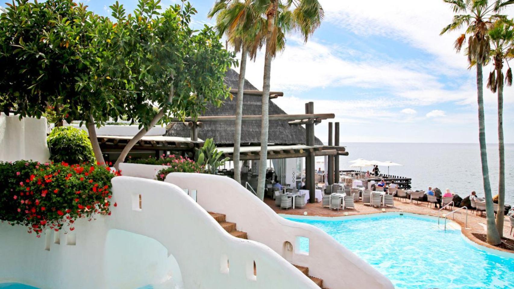 Una imagen de una de las piscinas del hotel.