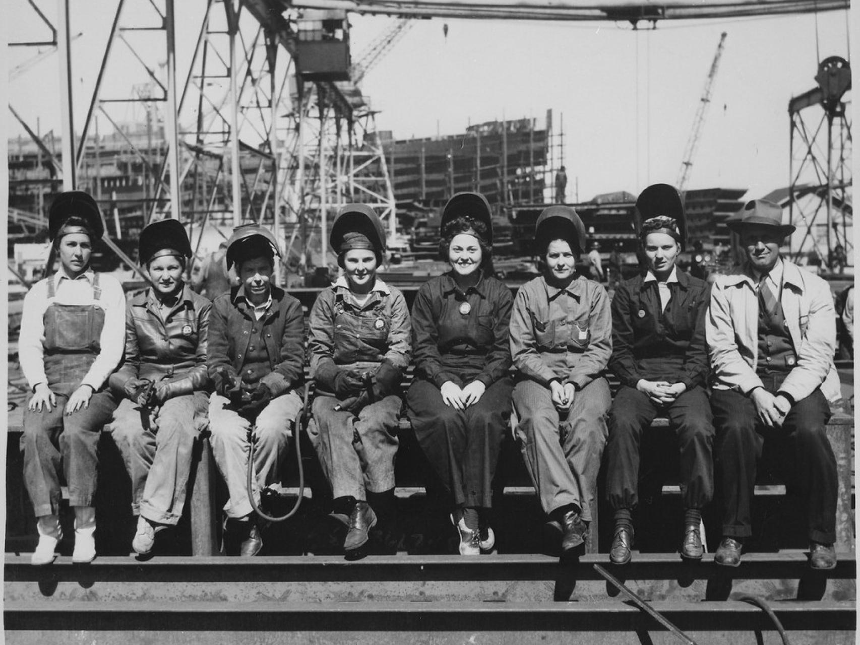 Trabajadoras en Pascagoula (Mississippi, EEUU), en 1943.