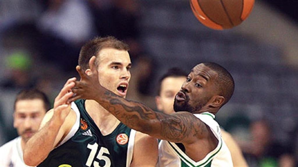 Un joven Calathes y McCalebb en la Final Four de 2011.