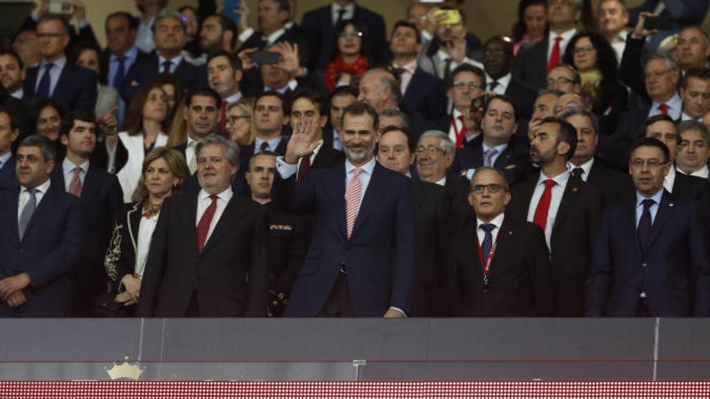 El palco del Wanda Metropolitano.