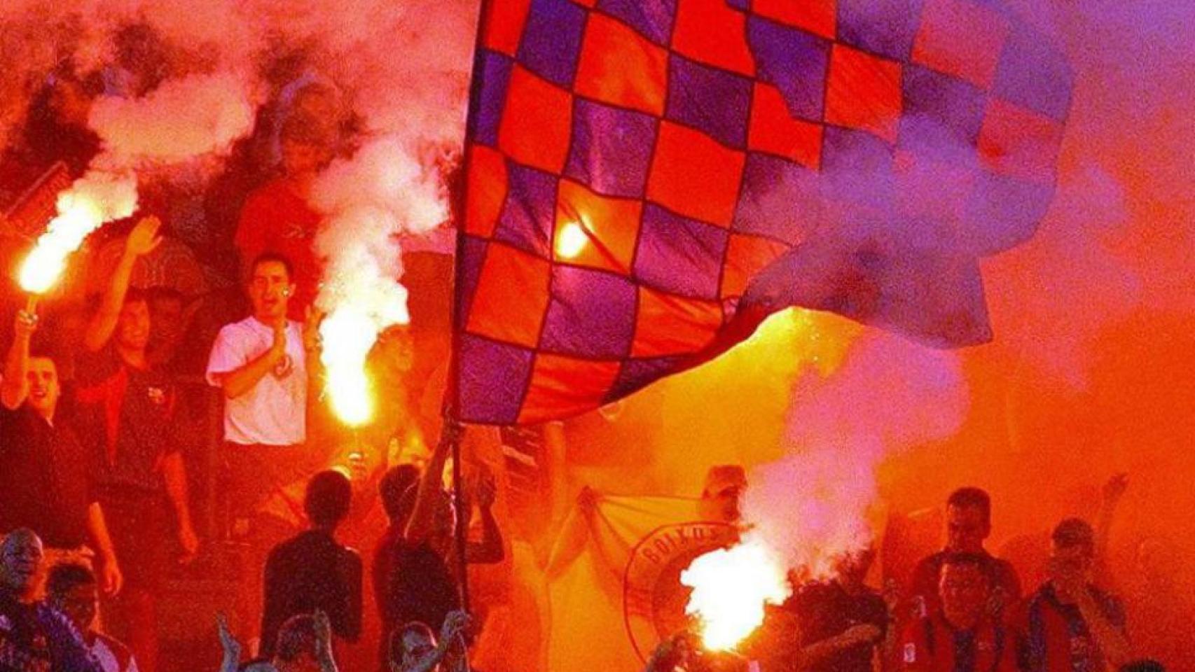 Imagen de los radicales del Barcelona, los Boixos Nois