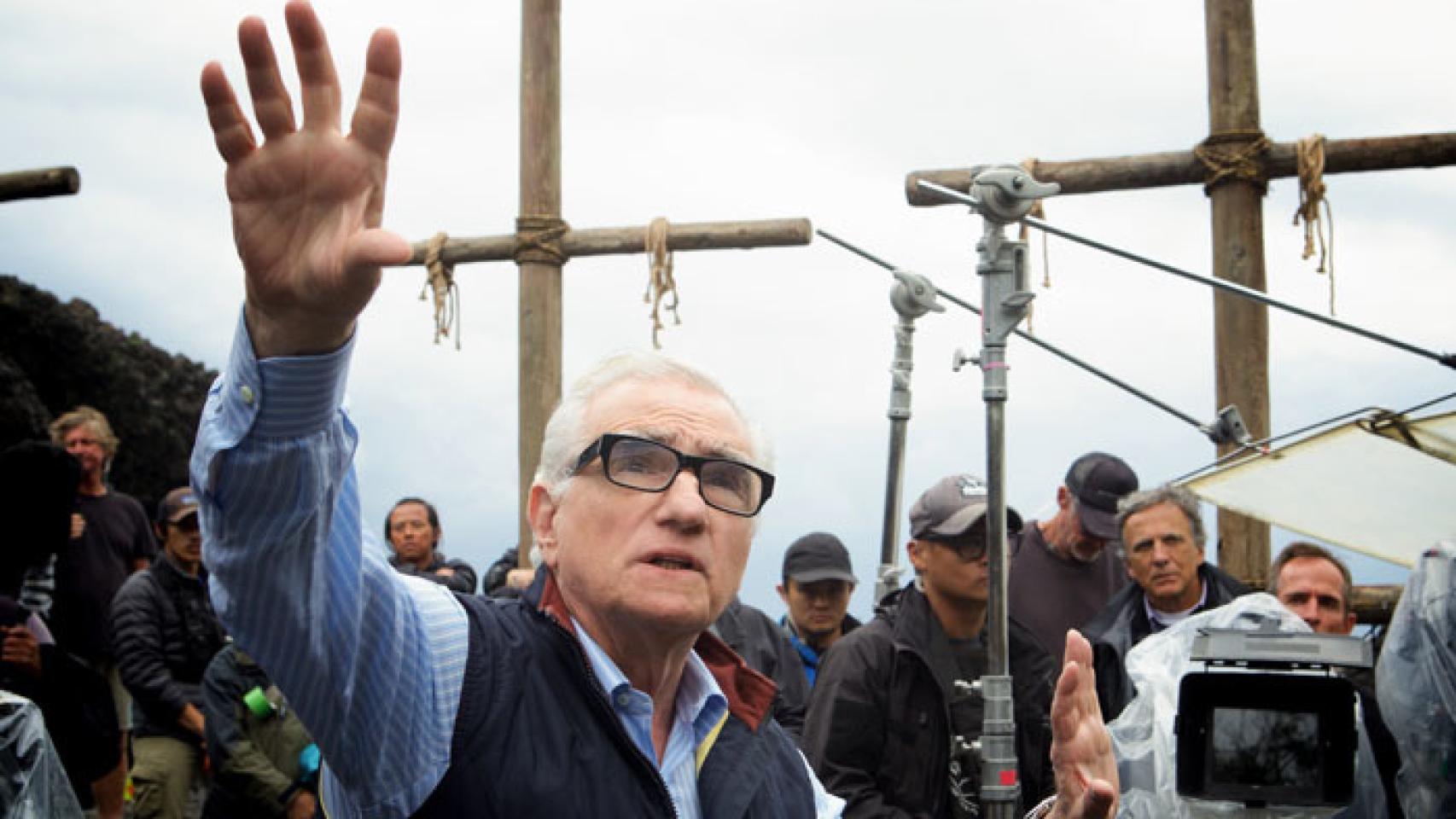 Martin Scorsese en el rodaje de Silencio.