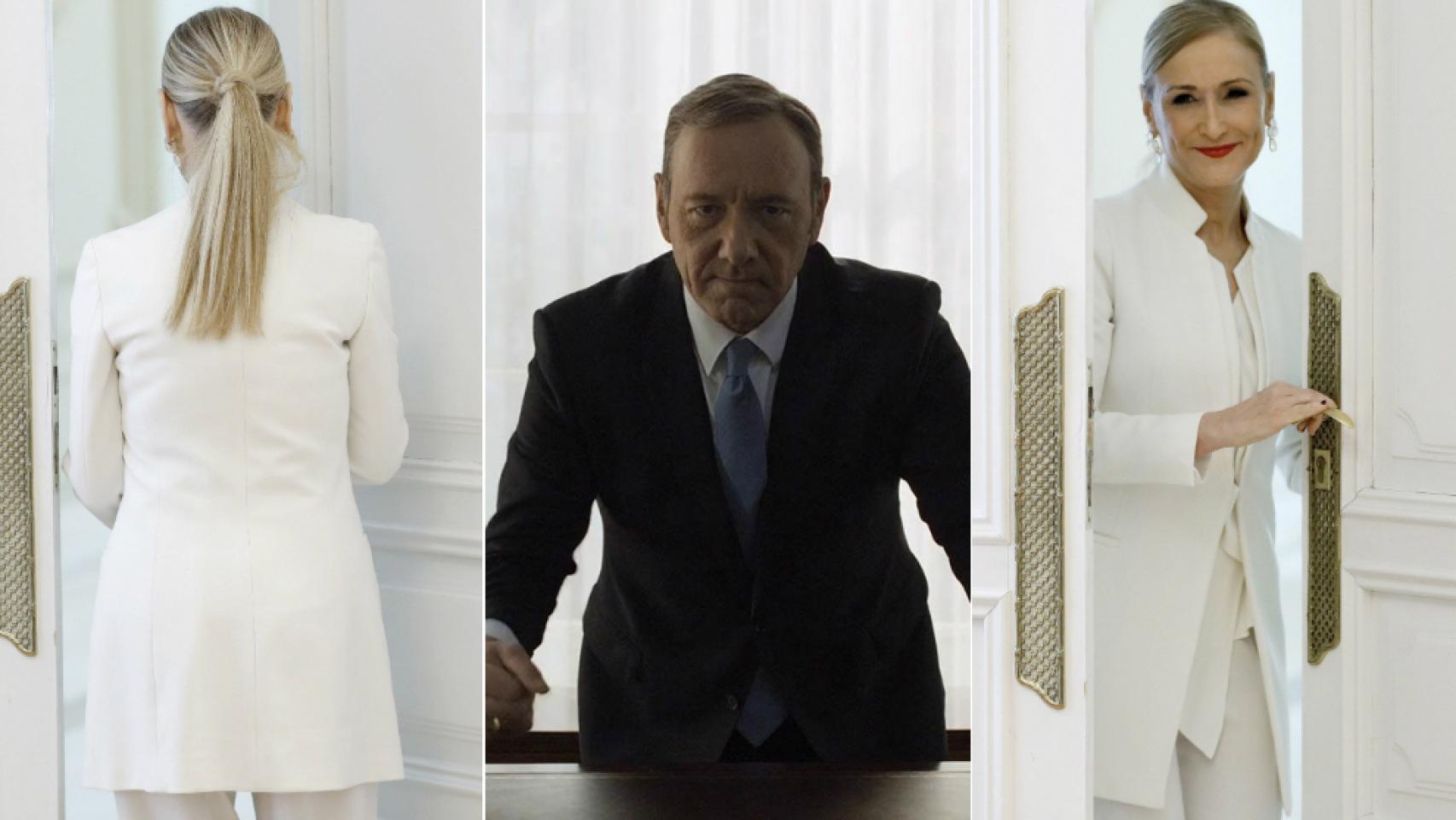 Cristina Cifuentes y Frank Underwood.